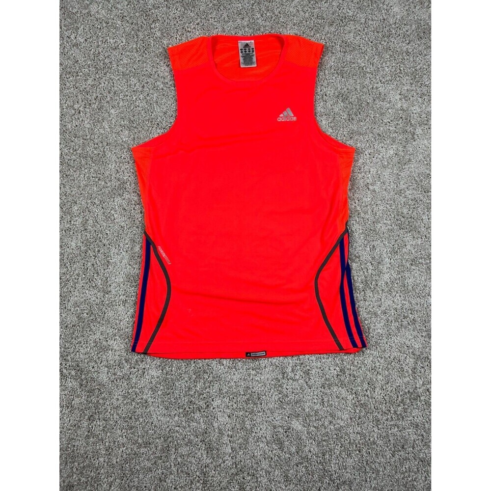 Adidas ClimaCool Response Running Tank Top Men's M Neon Orange Sleeveless